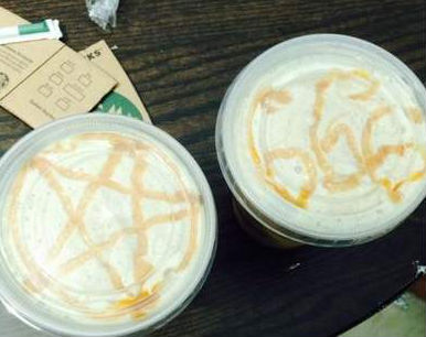 Starbucks apologizes to woman for pentagram and 666 in her coffee foam