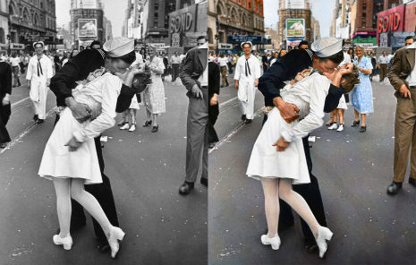 Iconic historical B&W photos get colorized