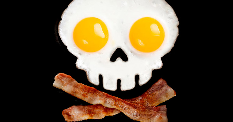 Sunnyside DEAD: Skull fried eggs can be an important part of your balanced breakfast
