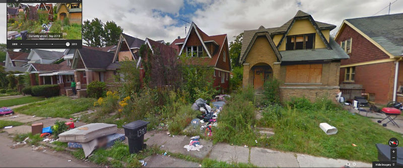 The RAPID deterioration of Detroit according to Google Street View is both shocking and sad