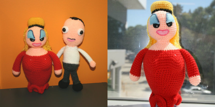 Insanely adorable amigurumi of Divine and John Waters