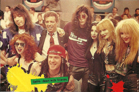 Loudmouth Morton Downey Jr. yacks about punk rock  with Joey Ramone and Ace Frehley