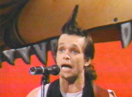 The improbable corporeal synthesis of Ed Grimley and John Cougar (Mellencamp), 1982