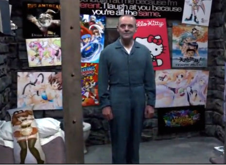 Hannibal Lecter proudly displays his Anime art