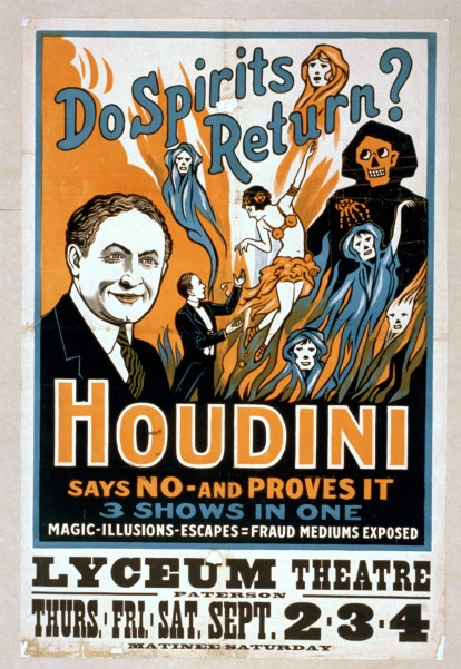 Happy Halloween (and death day), Harry Houdini: A recording of his widow’s final séance