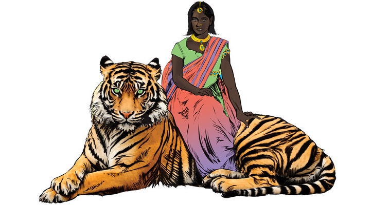 Indian comic book heroine is a rape survivor who fights violence against women and rides a tiger