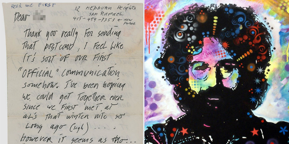 Read a sweet 1982 love letter written by Jerry Garcia to Vogue cover model