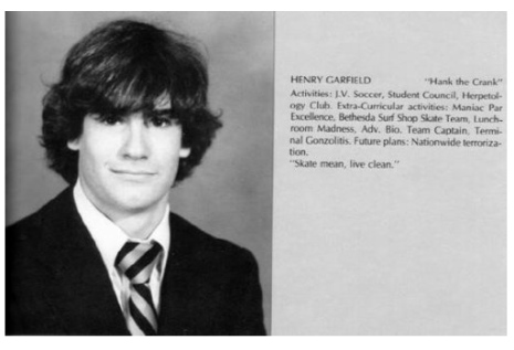 Henry Rollins’ high school yearbook photo: ‘Skate mean, live clean’