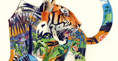 The dazzlingly psychedelic wildlife watercolors of Daniel Mackie