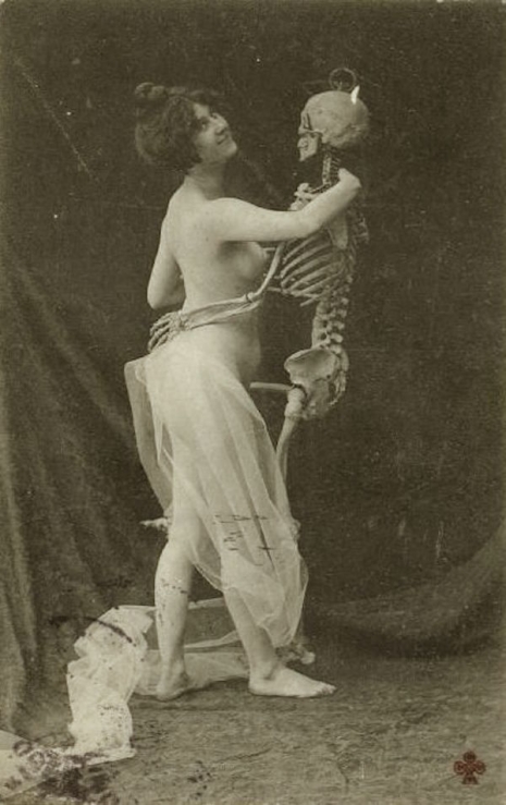 Vintage Victorian Porn - Dancing with death: Vintage erotica featuring women cavorting with  skeletons | Dangerous Minds
