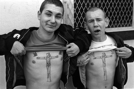 Crucified skinhead tattoo meaning