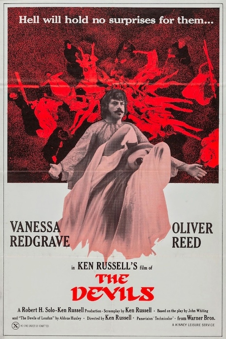 Oliver Reed, mid-haircut when filming The Devils.