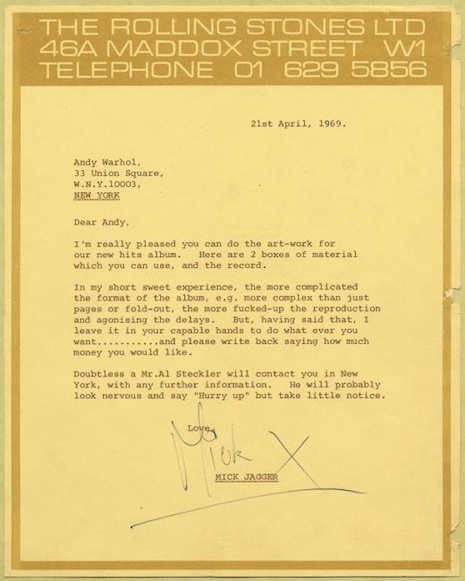 Mick Jagger to Andy Warhol