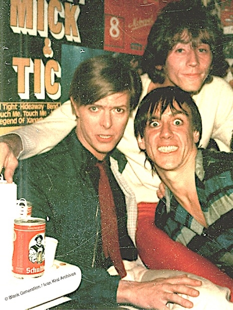 David Bowie, Iggy Pop, and Ivan Kral
