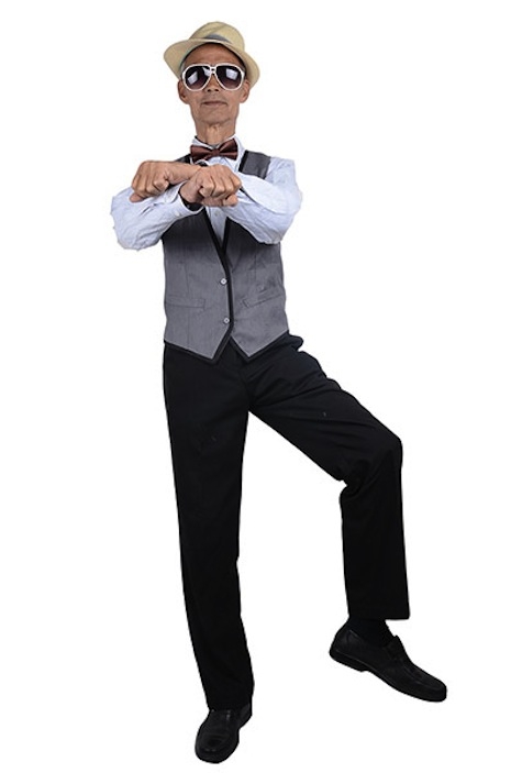 Liu Xianping in a 'Gangnam Style' pose
