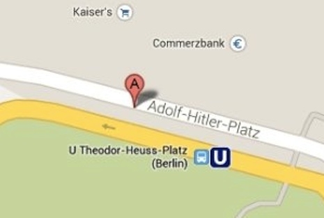 Adolf-Hitler-Platz, Google