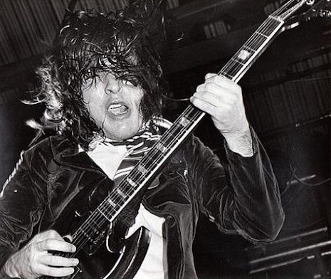 Angus Young rocking the fuck out at CBGB's, August 27th 1977