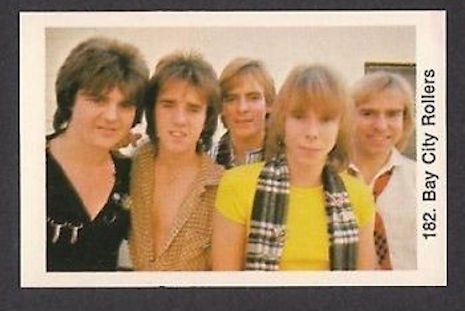 Bay City Rollers vintage Swedish gum trading card, 1970s