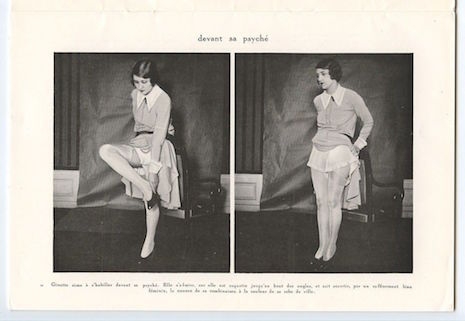 A leg fetish model from the vintage French leg fetish magazine, Jambes Et Attitudes