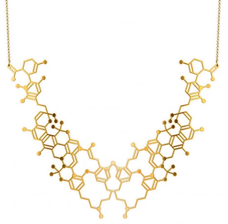 Cannabis molecular necklace