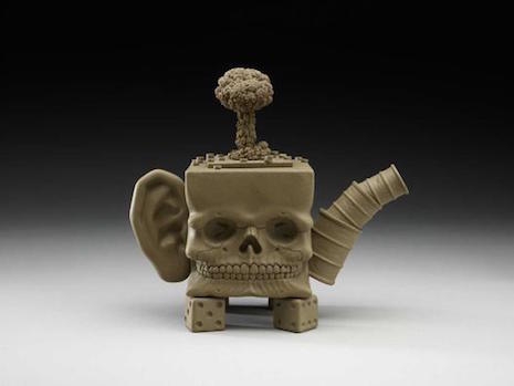 Cube skull teapot variation #26 by Richard T. Notkin
