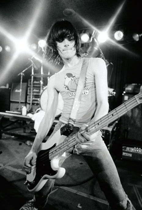 Dee Dee Ramone and his Fender Precision bass