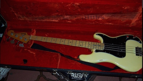 One of Dee Dee Ramone's Fender Precision bass guitars