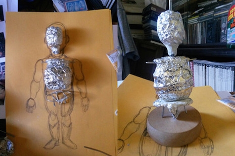 The making of the GG Allin marionette in progress