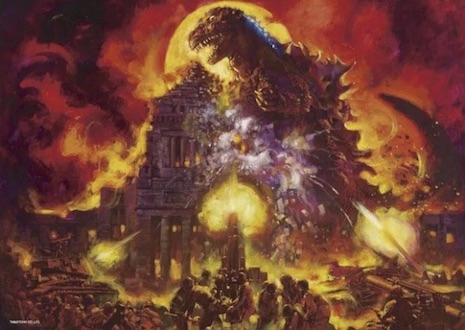 Godzilla artwork by Noriyoshi Ohrai, 1980s