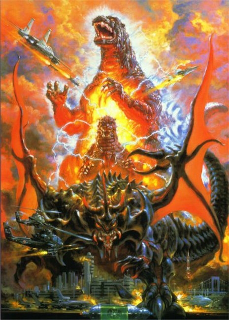 Godzilla vs. Destoroyah artwork by Noriyoshi Ohrai