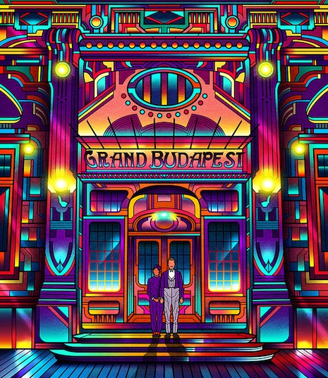 The Grand Budapest Hotel neon poster by Van Orton Design