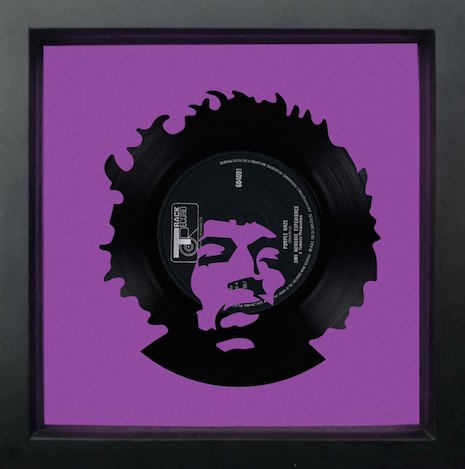 Jimi Hendrix Purple Haze die cut record