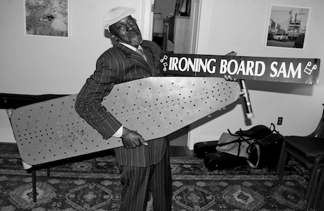 Sam with his ironing board