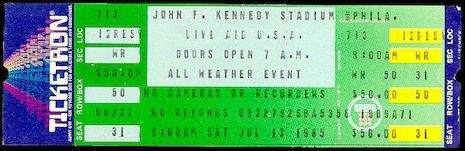 Live Aid ticket