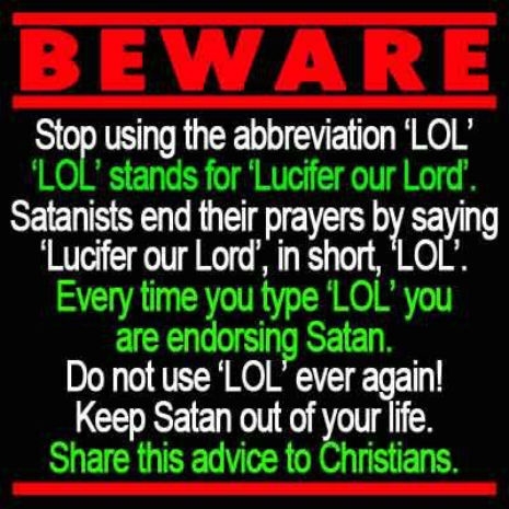 Satan's Internet abbreviations: 'Advice for Christians' | Dangerous Minds