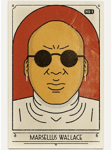 Marsellus Wallace vintage look poster from Pulp Fiction