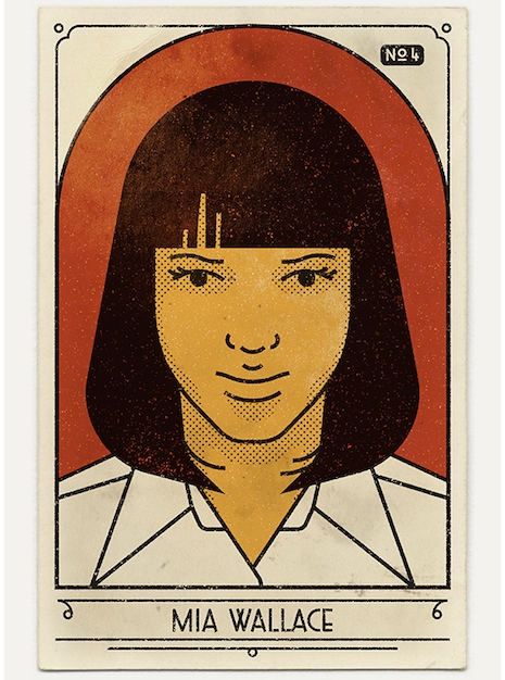 Mia Wallace vintage look poster from Pulp Fiction