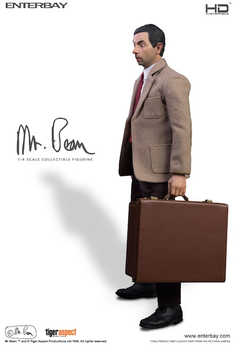 Mr. Bean with suitcase