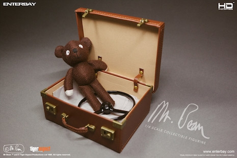 Mr. Bean's wheelcase with Teddy