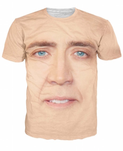 Nicolas Cage face shirt