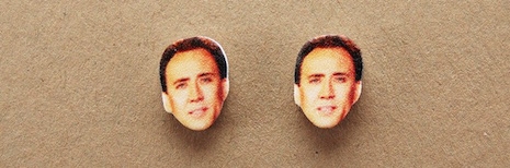 Nicholas Cage stud earrings