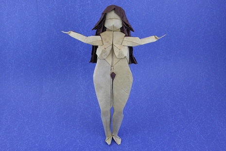 Nude woman origami