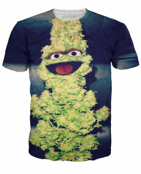 Oscar the grouch marijuana bud shirt