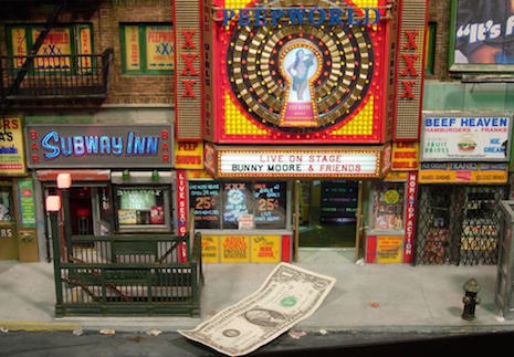 A miniature version of former Time Square peep show and porn shop, Peep World