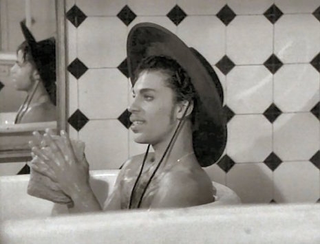 Prince in the bathtub (from the 1986 film, Under a Cherry Moon)