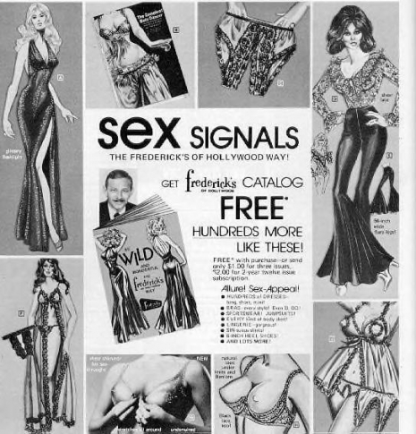Sex signals: Trashy illustrations from vintage 'Frederick's of Hollywood'  catalogs | Dangerous Minds