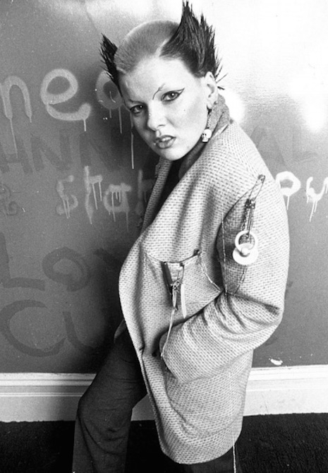 Soo Catwoman at Linda Asby's flat in the St. James Hotel, 1976