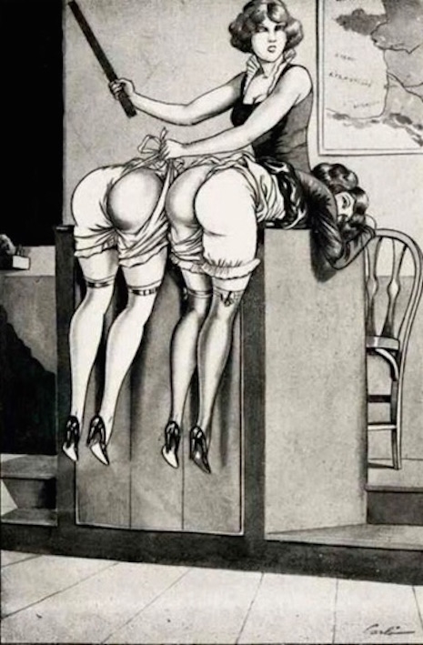 Spanking fetish illustration by Carlo