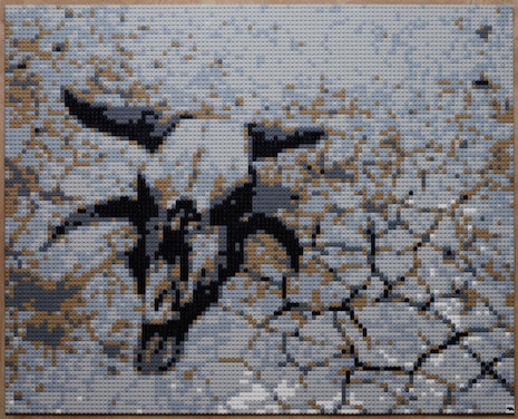 Steer Skull LEGO mosaic