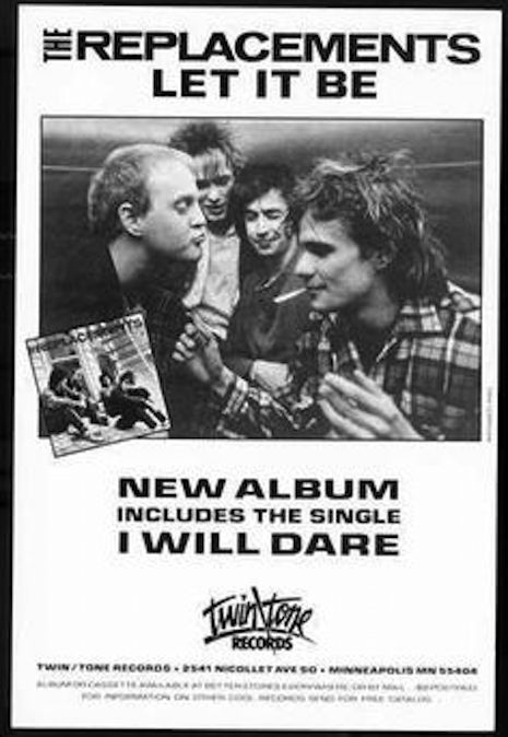 An ad for 1984 album from The Replacements, Let It Be